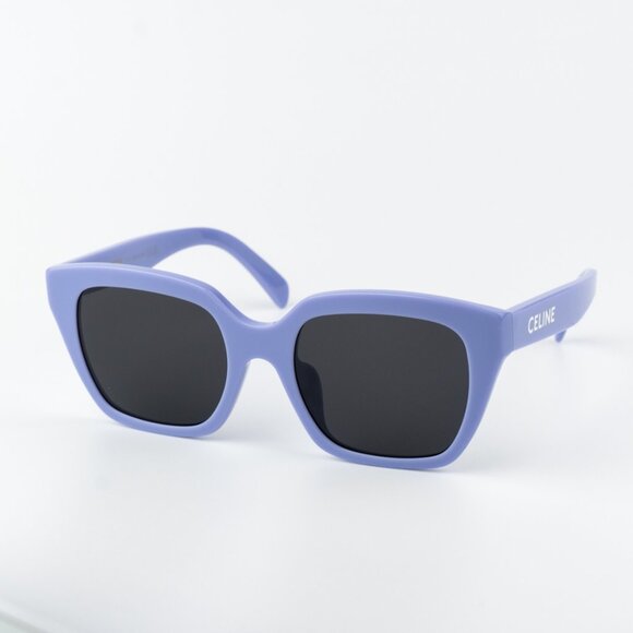 Celine MONOCHROMS Women Sunglasses Shiny Lilac Smoke Grey Geometric CL40198F 78A - Picture 3 of 10